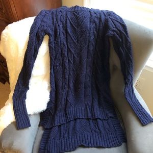 LA Hearts Navy Tunic Sweater